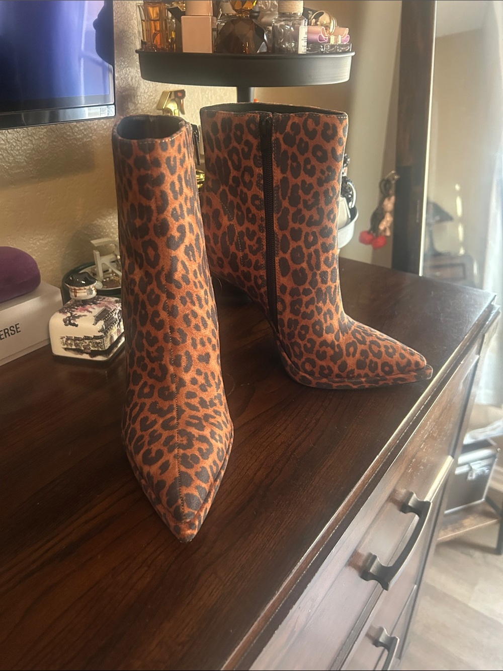 Leopard Print Pointed bootie